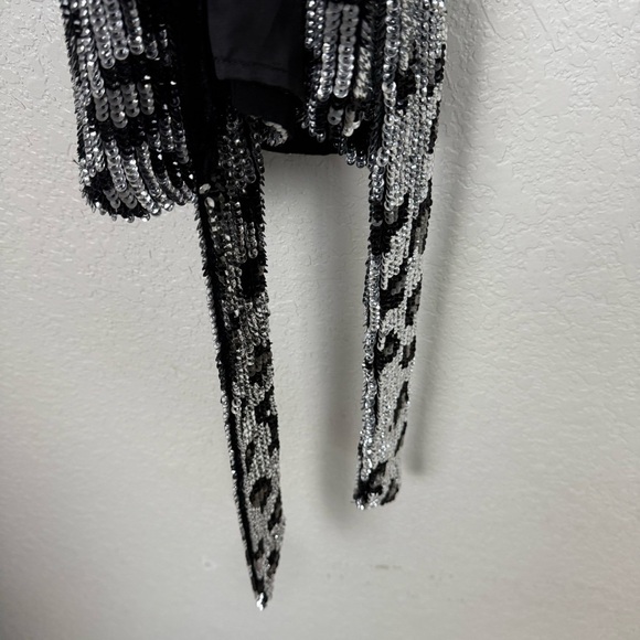 Retrofete Black and Gray Gabriella Robe Dress SZ Small - Picture 14 of 16